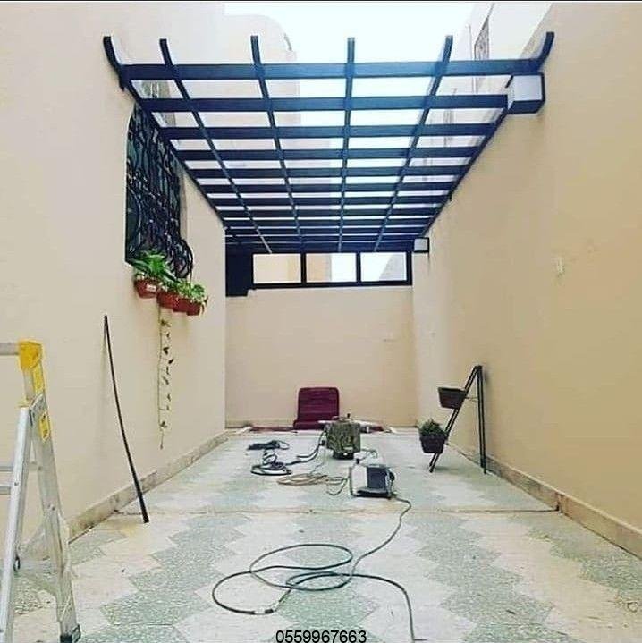 حداد مظلات ثابتة  حي الملقا بالرياض